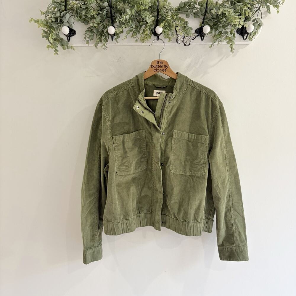 Pact Modern Corduary Bomber Jacket Olive Green XL ee 5716